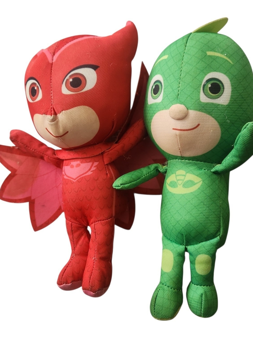 PJ Mask Plush Characters- Owlette With Wings And Gekko With Tail